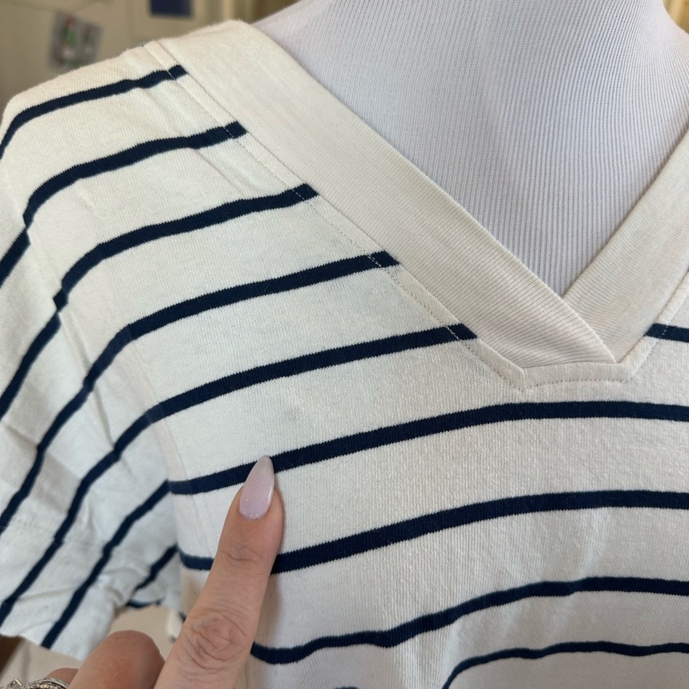 Madewell Vneck Striped Dress - Picture 7 of 7